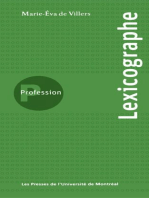 Profession lexicographe