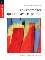 Les APPROCHES QUALITATIVES EN GESTION