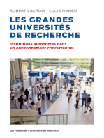 Les LES GRANDES UNIVERSITÉS DE RECHERCHE: Institutions autonomes dans un environnement concurrentiel