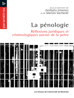 La Pénologie: Réflexions juridiques et criminologiques autour de la peine