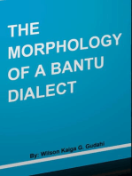 THE MORPHOLOGY OF A BANTU