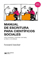 Manual de escritura para científicos sociales: Cómo empezar y terminar una tesis, un libro o un artículo