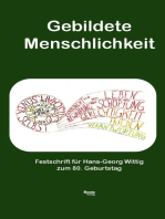 Gebildete Menschlichkeit: Festschrift für Hans-Georg Wittig zum 80. Geburtstag