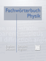 Fachwörterbuch Physik: Englisch - Deutsch Deutsch - Englisch