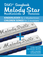 Duo+ Songbook "Melody Star" Mundharmonika / Harmonica - 51 Kinderlieder Duette / Children Songs Duets: Ohne Noten - no music notes + MP3-Sound Downloads