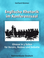 Englische Rhetorik im Konferenzsaal: Glossar in 3 Teilen für Vorsitz, Redner und Debatte
