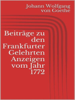 Beiträge zu den Frankfurter Gelehrten Anzeigen vom Jahr 1772