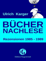Büchernachlese: Rezensionen 1985 - 1989: (Edition Gegenwind)