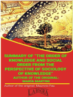 Summary Of "The Order Of Knowledge And Social Order From The Perspective Of Sociology" By María Martini: UNIVERSITY SUMMARIES