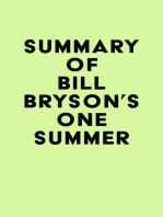 Summary of Bill Bryson's One Summer