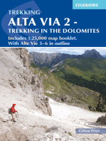 Alta Via 2 - Trekking in the Dolomites: Includes 1:25,000 map booklet. With Alta Vie 3-6 in outline