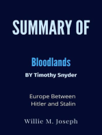 Summary of Bloodlands By Timothy Snyder