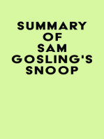 Summary of Sam Gosling's Snoop