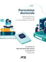 Formation doctorale: Approfondissement de la théorie et de la méthodologie de recherche