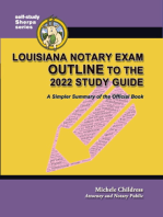 Louisiana Notary Exam Outline to the 2022 Study Guide: A Simpler Summary of the Official Book
