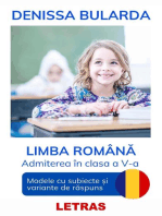 Limba Romana: Admitere In Clasa A 5-A