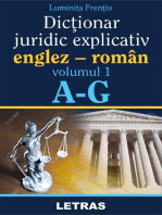 Dictionar Juridic Explicativ Englez-Roman Vol.1