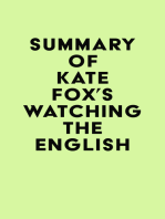Summary of Kate Fox's Watching the English