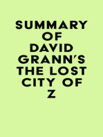Summary of David Grann's The Lost City of Z
