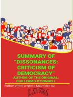 Summary Of "Dissonances, Criticism Of Democracy" By Guillermo O'Donnell: UNIVERSITY SUMMARIES