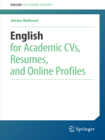 English for Academic CVs, Resumes, and Online Profiles