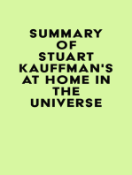 Summary of Stuart Kauffman's At Home in the Universe