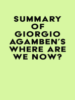 Summary of Giorgio Agamben's Where Are We Now?