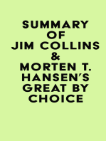 Summary of Jim Collins & Morten T. Hansen's Great by Choice