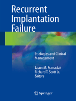 Recurrent Implantation Failure: Etiologies and Clinical Management