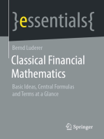 Classical Financial Mathematics: Basic Ideas, Central Formulas and Terms at a Glance