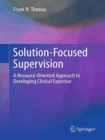 Solution-Focused Supervision: A Resource-Oriented Approach to Developing Clinical Expertise