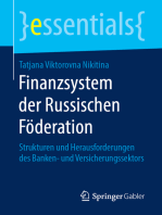 Finanzsystem der Russischen Föderation: Strukturen und Herausforderungen des Banken- und Versicherungssektors