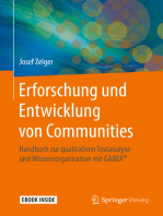 Erforschung und Entwicklung von Communities: Handbuch zur qualitativen Textanalyse und Wissensorganisation mit GABEK®