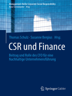 CSR und Finance: Beitrag und Rolle des CFO für eine Nachhaltige Unternehmensführung