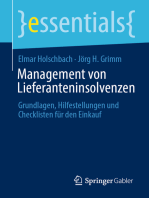 Management von Lieferanteninsolvenzen: Grundlagen, Hilfestellungen und Checklisten für den Einkauf