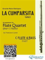 Flute 4 / Bass part "La Cumparsita" Tango for Flute Quartet