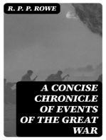 A Concise Chronicle of Events of the Great War