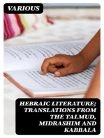 Hebraic Literature; Translations from the Talmud, Midrashim and Kabbala