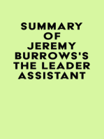 Summary of Jeremy Burrows's The Leader Assistant