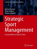 Strategic Sport Management: Sustainability of Sports Clubs