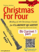 Bb Clarinet 1 part "Christmas for four" Clarinet Quartet