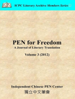 PEN for Freedom A Journal of Literary Translation Volume 3 (2012): PEN for Freedom: A Journal of Literary Translation, #3