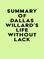 Summary of Dallas Willard's Life Without Lack