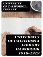 University of California Library Handbook 1918-1919