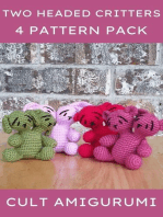 Two Headed Critter 4 Pack Cult Amigurumi Patterns