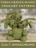 Three Headed Bunny Crochet Pattern