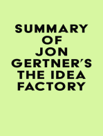 Summary of Jon Gertner's The Idea Factory