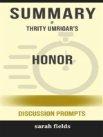Summary of Honor: A Novel by Thrity Umrigar : Discussion Prompts