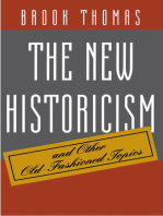 The New Historicism and Other Old-Fashioned Topics