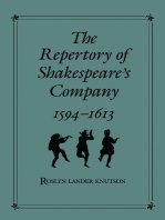 Repertory of Shakespeare's Company, 1594–1613